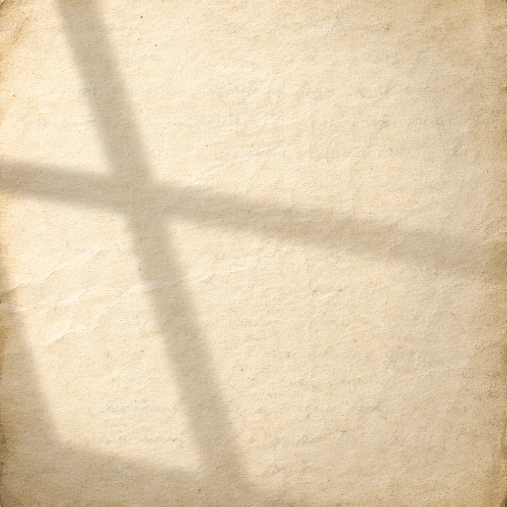 Aged Parchment With Soft Cross Shadow
