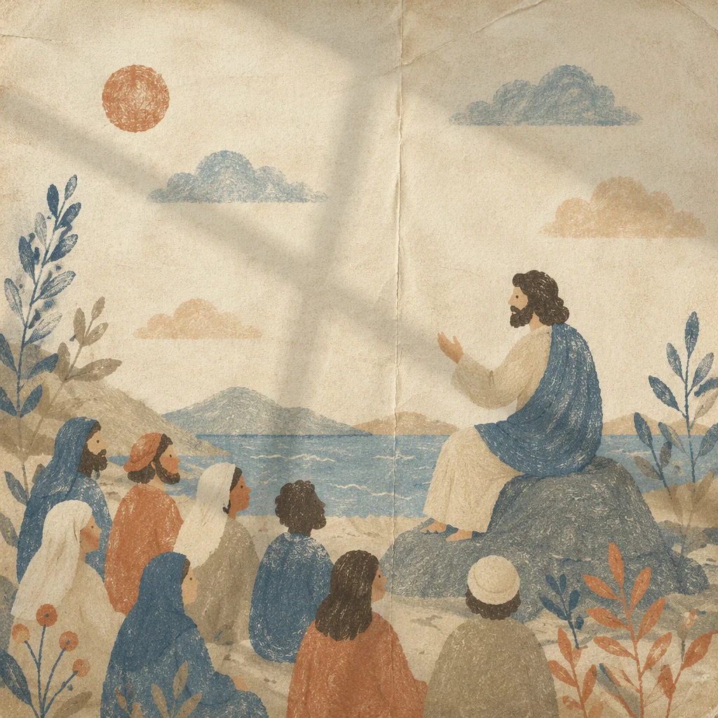 Aged Parchment with Soft Cross Shadow
