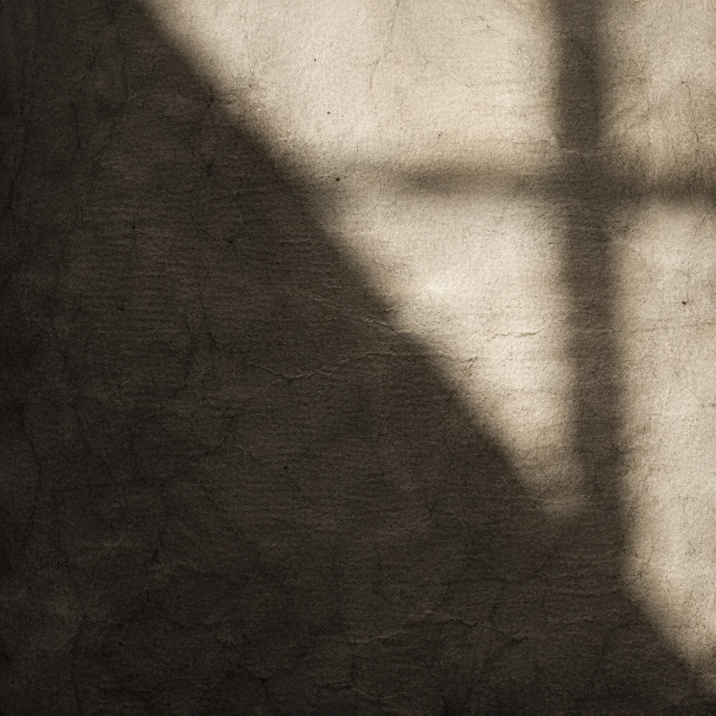 Aged Parchment Cross Shadow Background