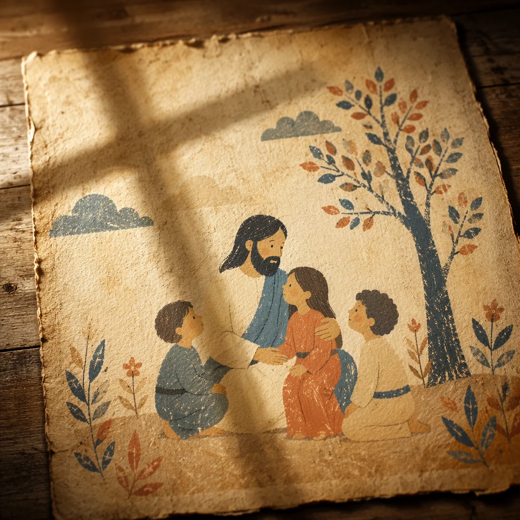 Aged Parchment with Gentle Cross Shadow