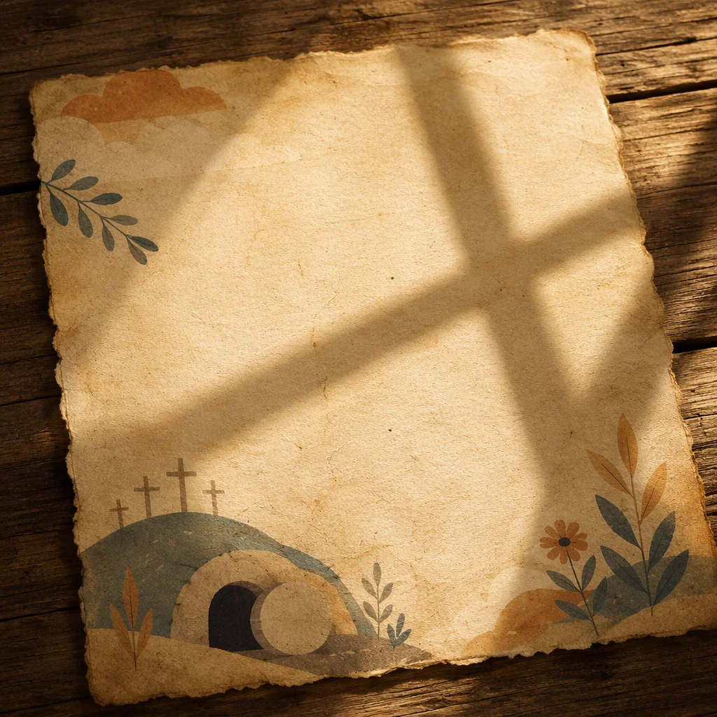Parchment Texture with Cross Shadow