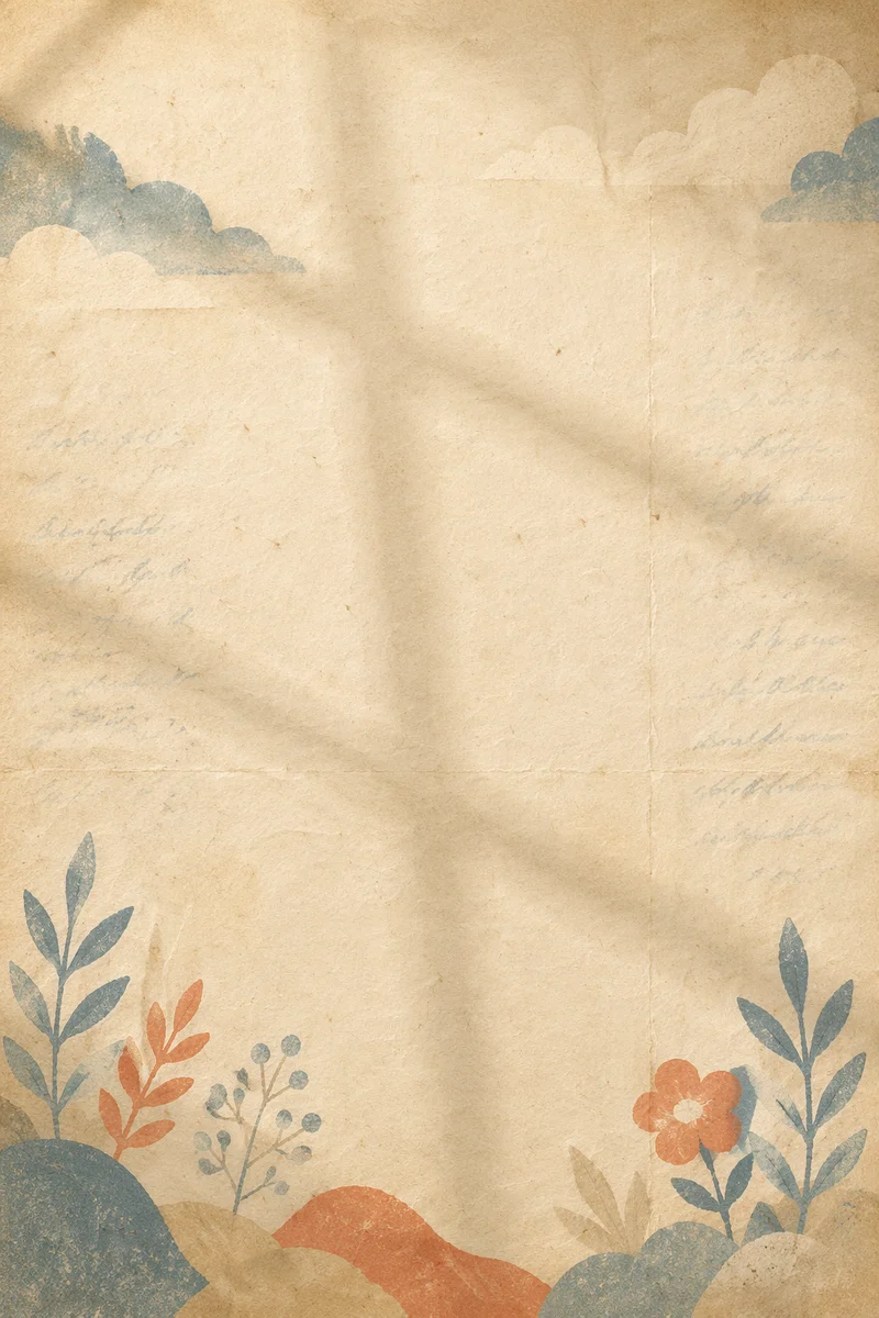 Aged Parchment with Soft Cross Shadow