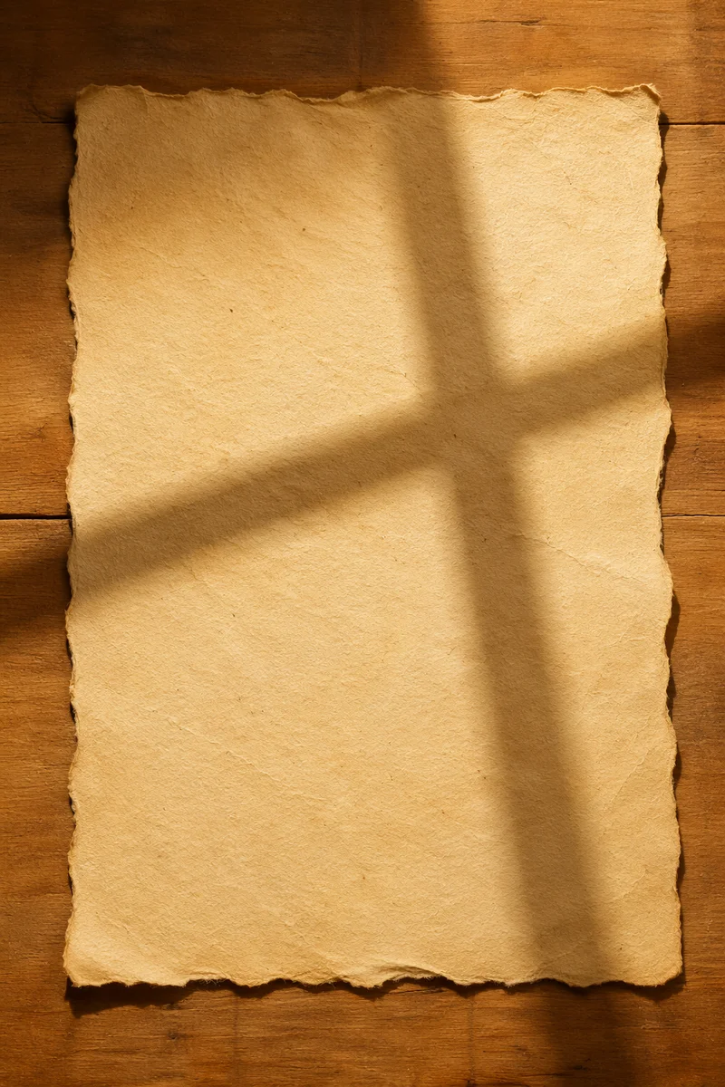 Warm Parchment Background with Cross Shadow