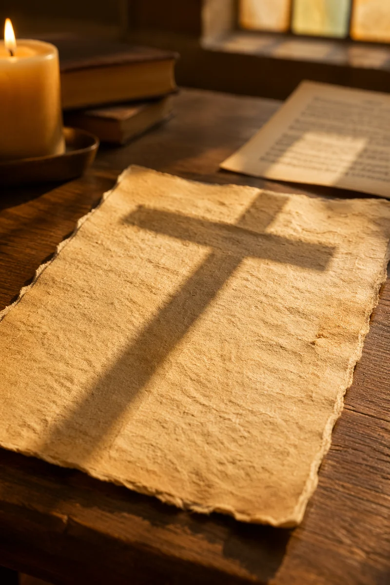 Parchment Texture with Cross Shadow