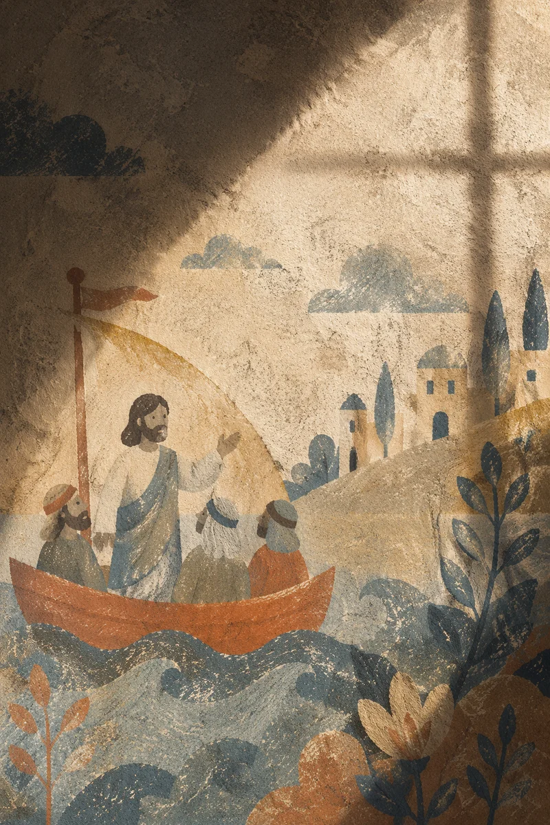 Aged Parchment Cross Shadow Background