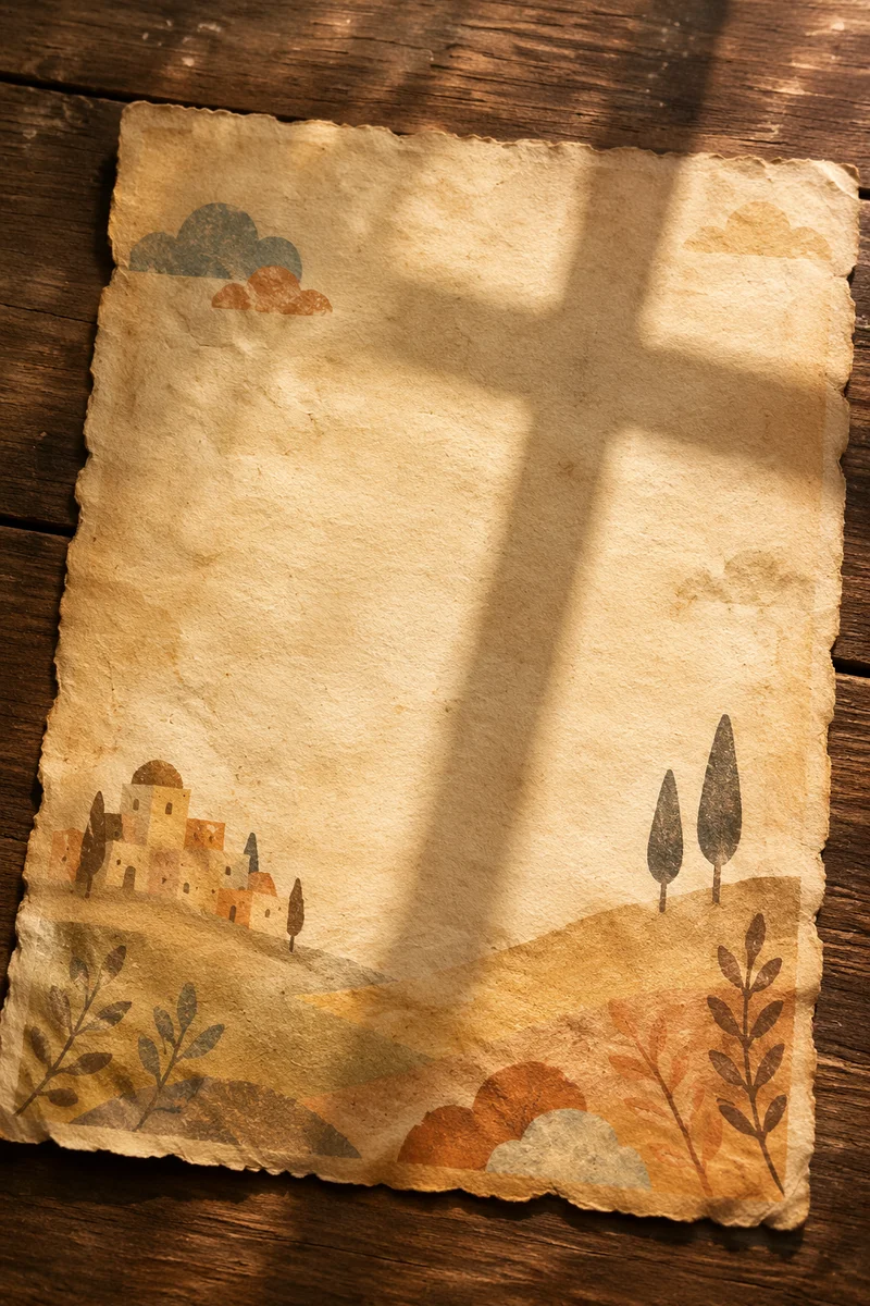 Parchment Texture with Cross Shadow