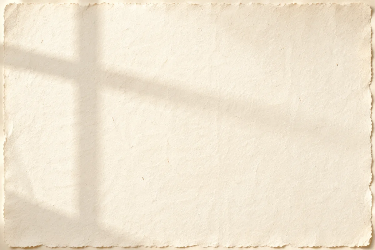 Parchment Paper Background with Cross Shadow