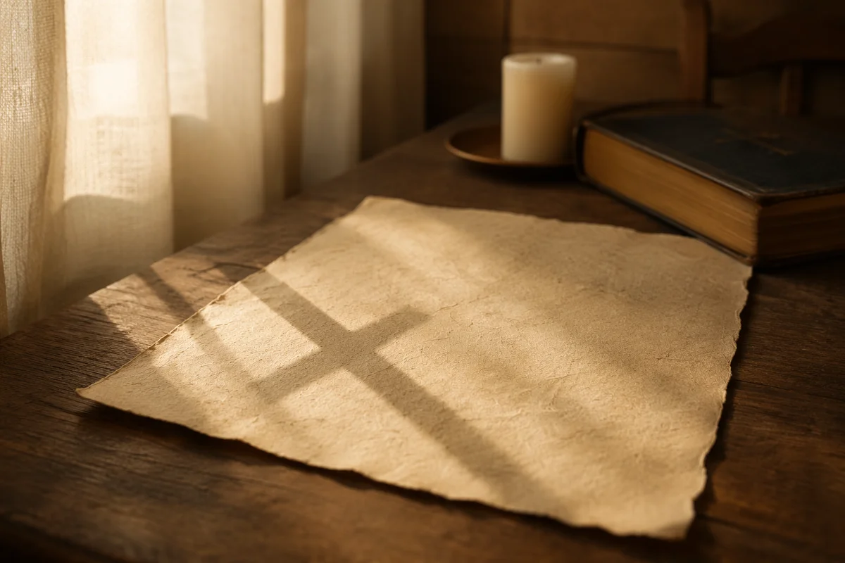 Parchment Texture With Soft Cross Shadow