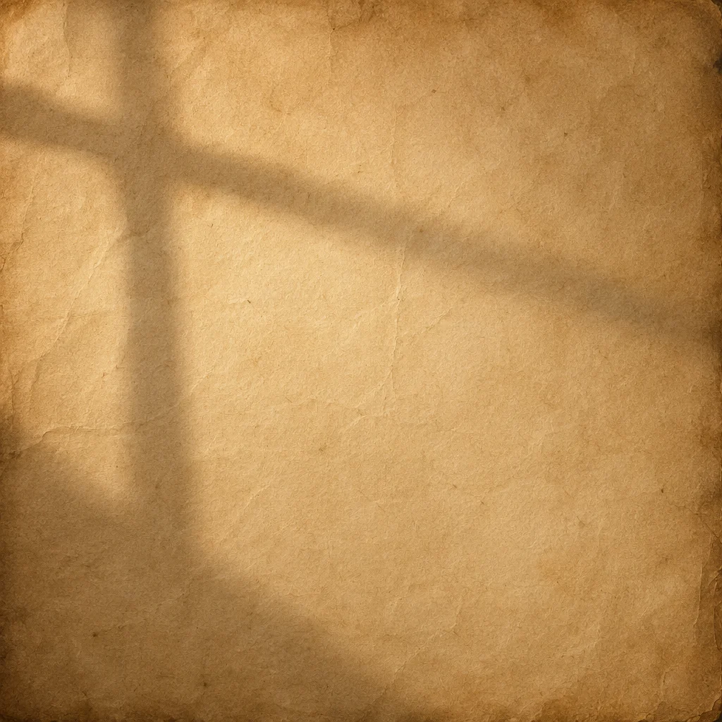 Aged Parchment with Diagonal Cross Shadow