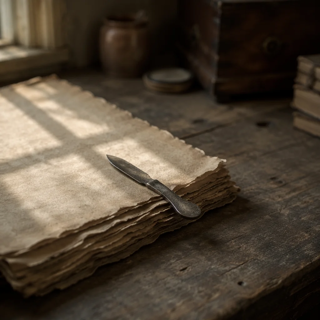 Aged Parchment with Soft Cross Shadow