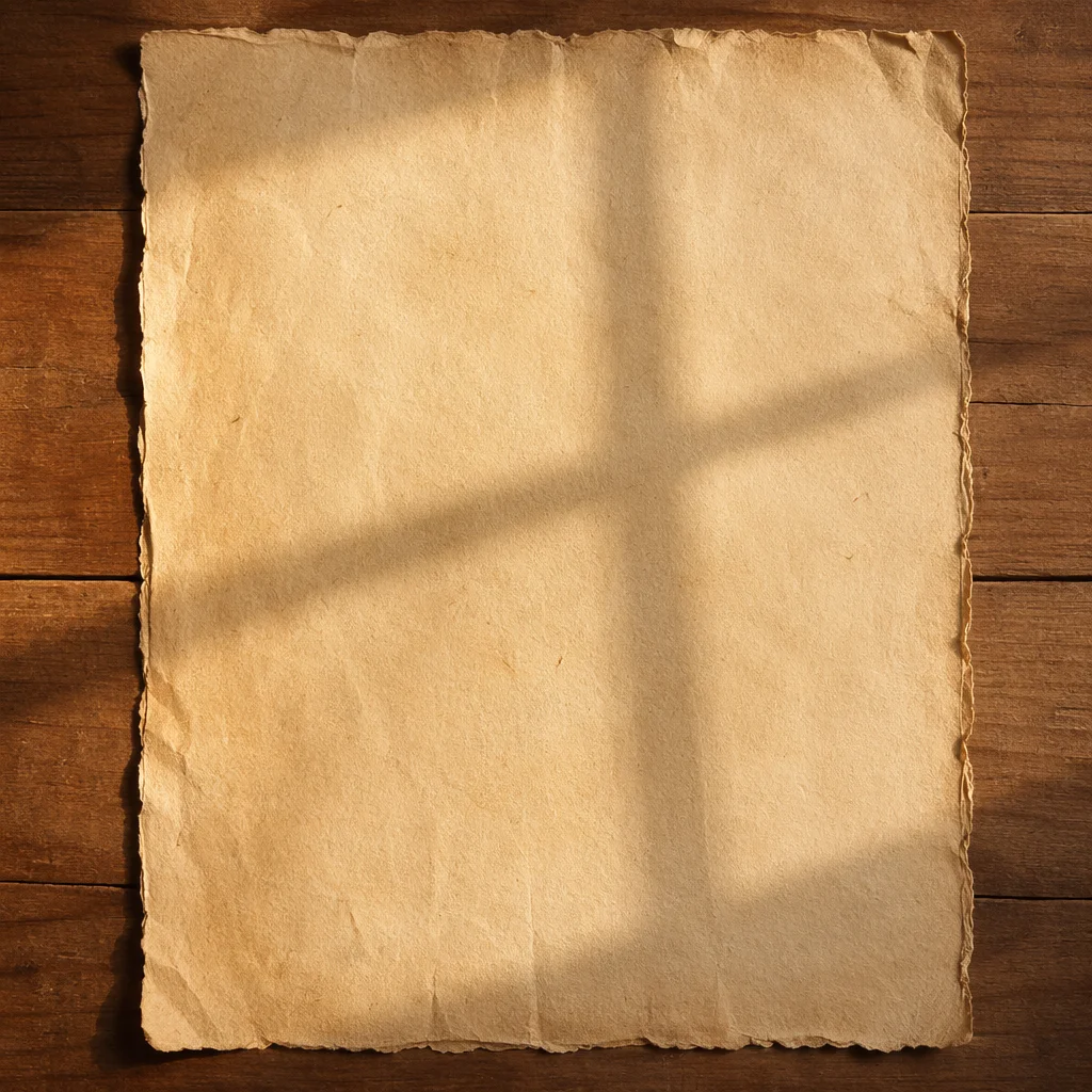 Warm Parchment with Soft Cross Shadow