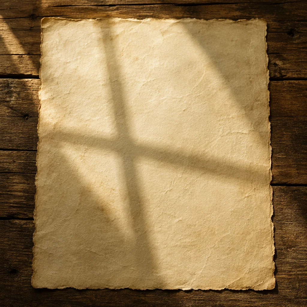 Aged Parchment with Soft Cross Shadow