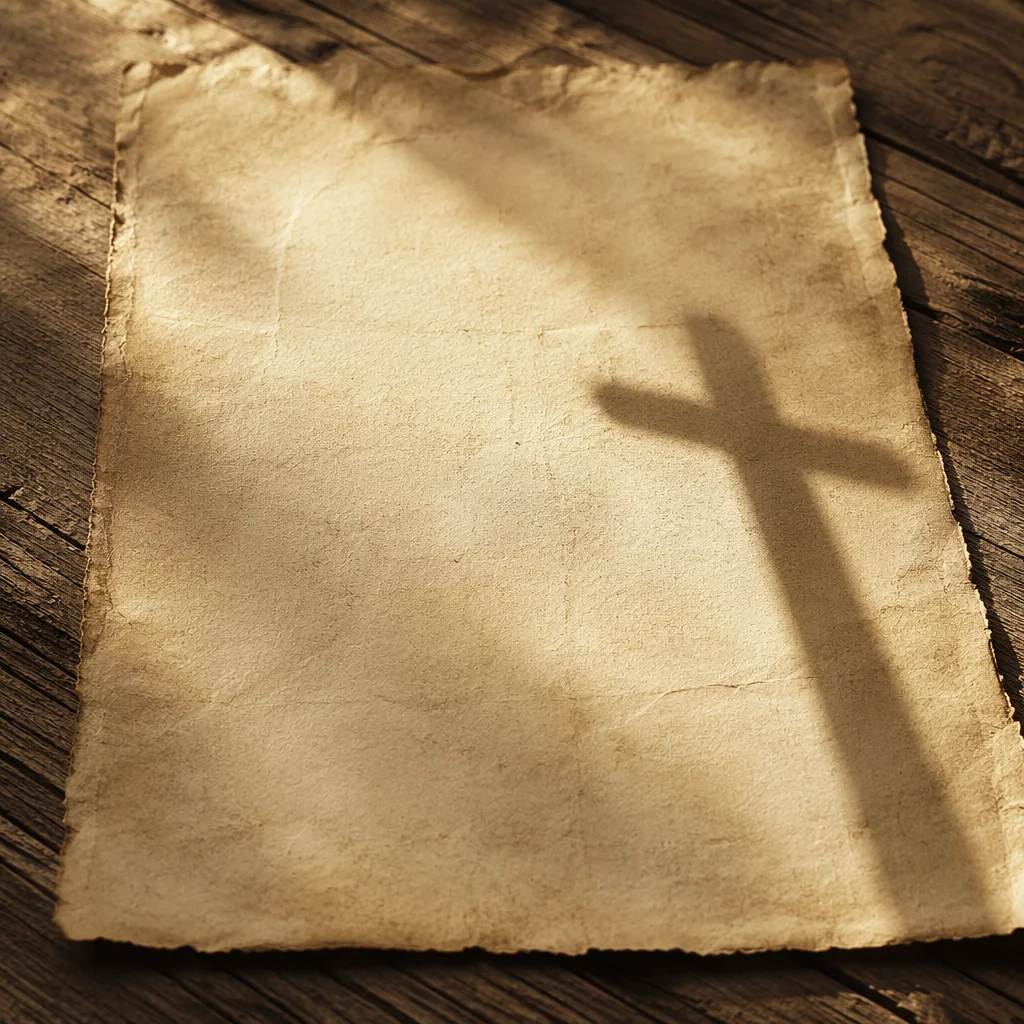 Aged Parchment with Soft Cross Shadow