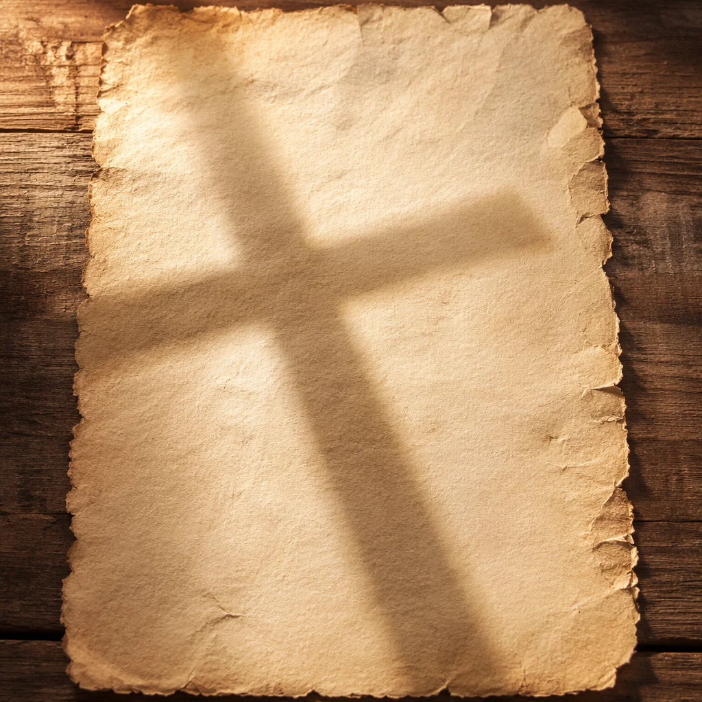 Parchment Texture With Cross Shadow