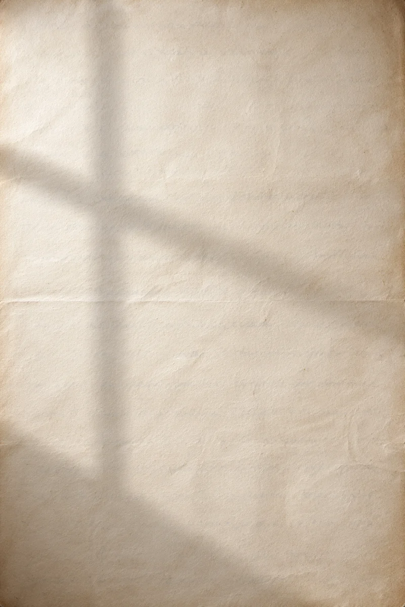 Aged Parchment Background with Soft Cross Shadow