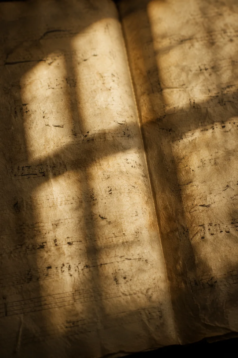 Aged Parchment With Soft Cross Shadow
