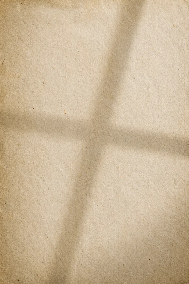 Aged Parchment With Soft Cross Shadow