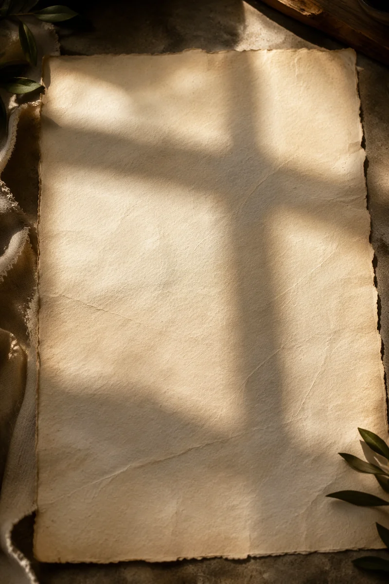 Aged Parchment with Soft Cross Shadow