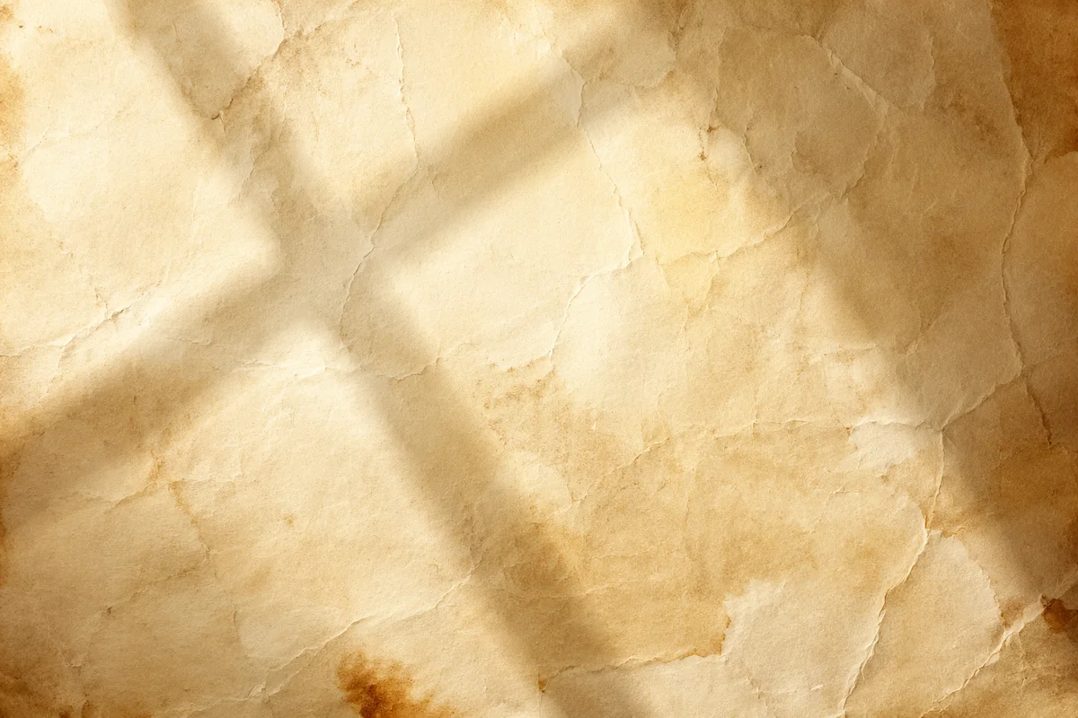 Aged Parchment With Soft Cross Shadow