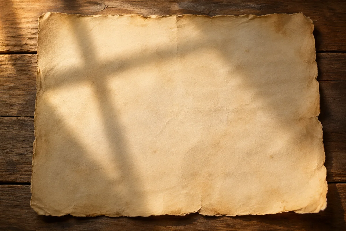 Aged Parchment with Soft Cross Shadow