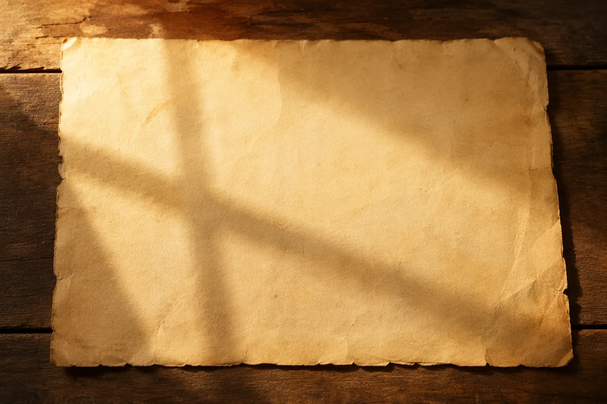 Aged Parchment with Soft Cross Shadow