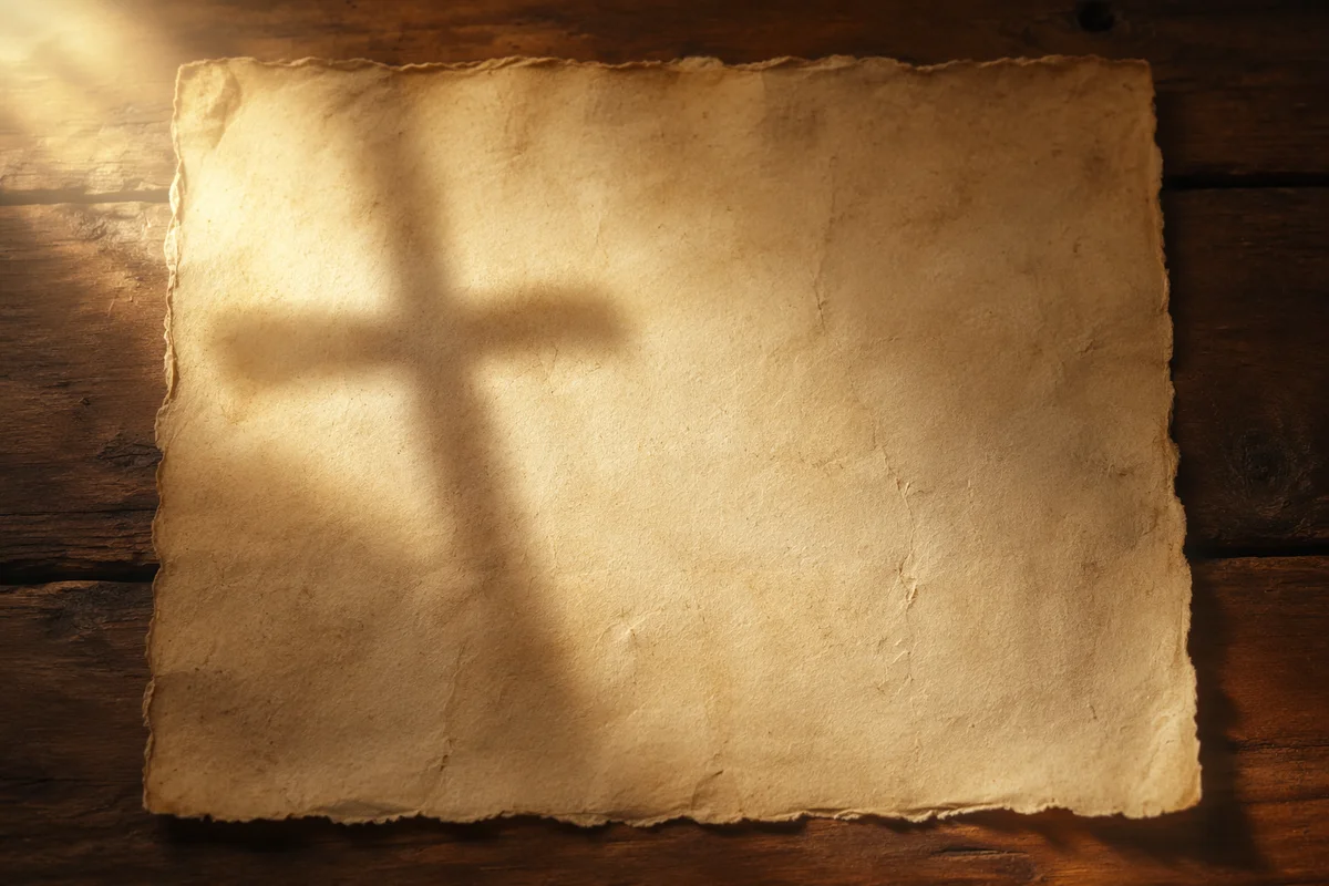 Aged Parchment with Soft Cross Shadow