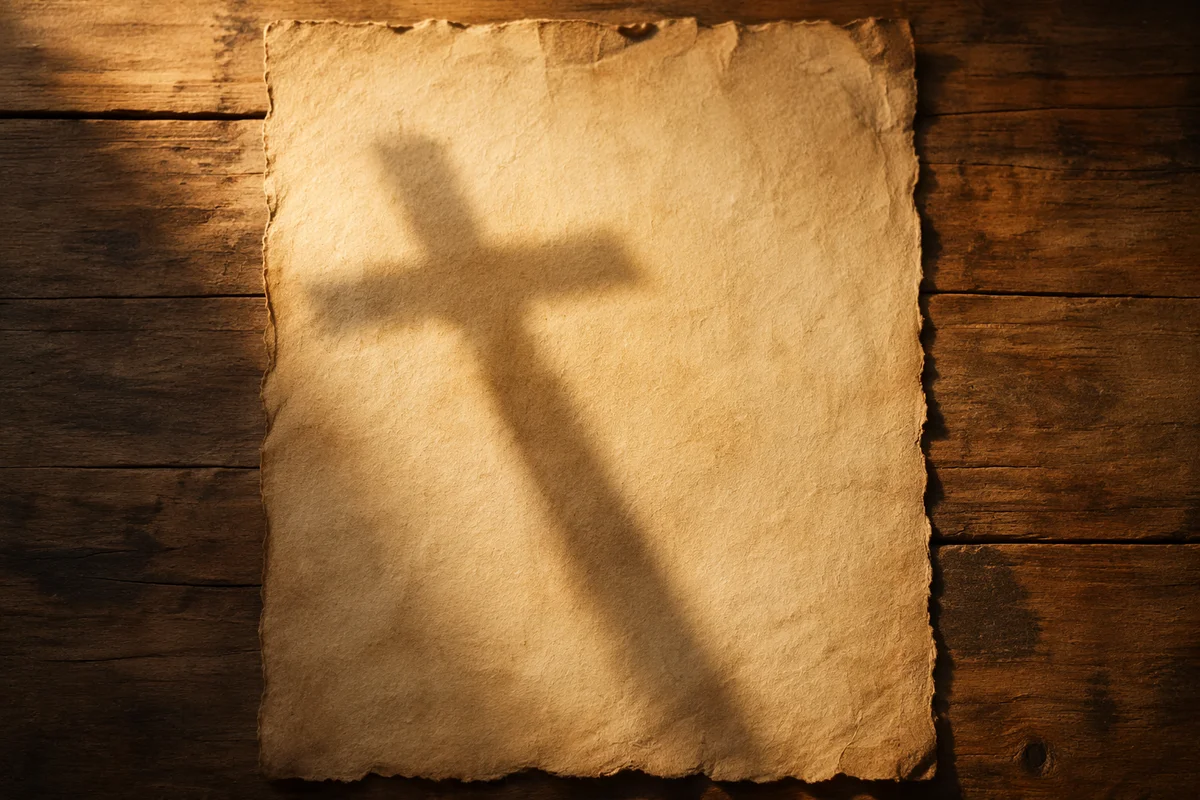 Aged Parchment with Soft Cross Shadow