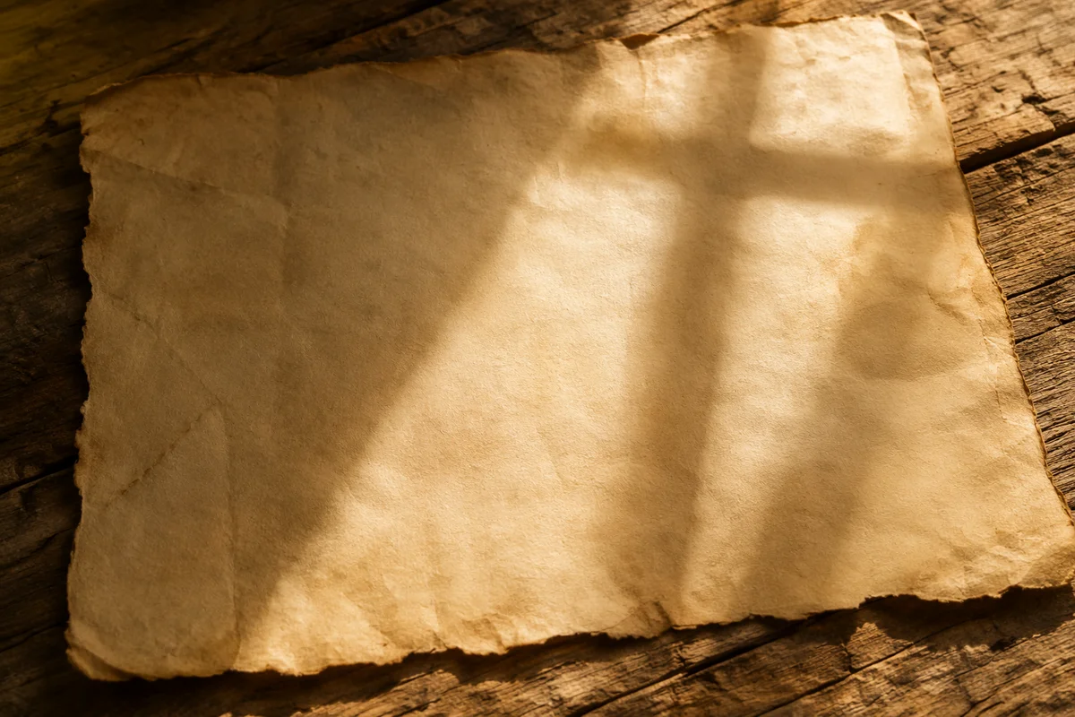 Parchment Texture with Reverent Cross Shadow