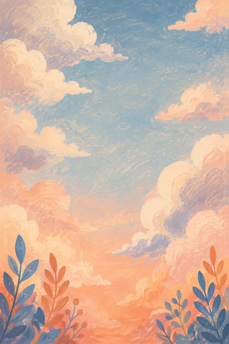 Peaceful Pastel Golden Hour Sky