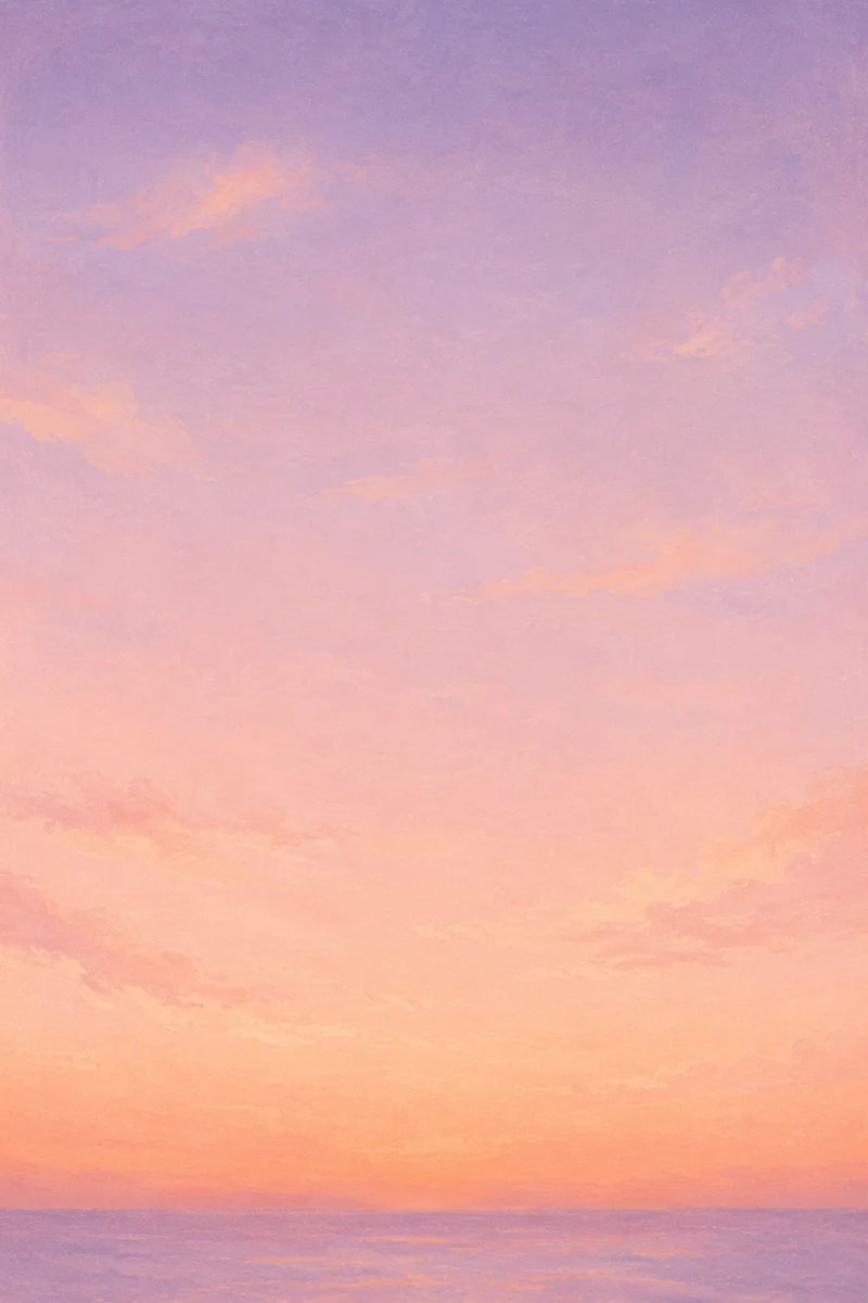 Peaceful Pastel Sunset Sky Background