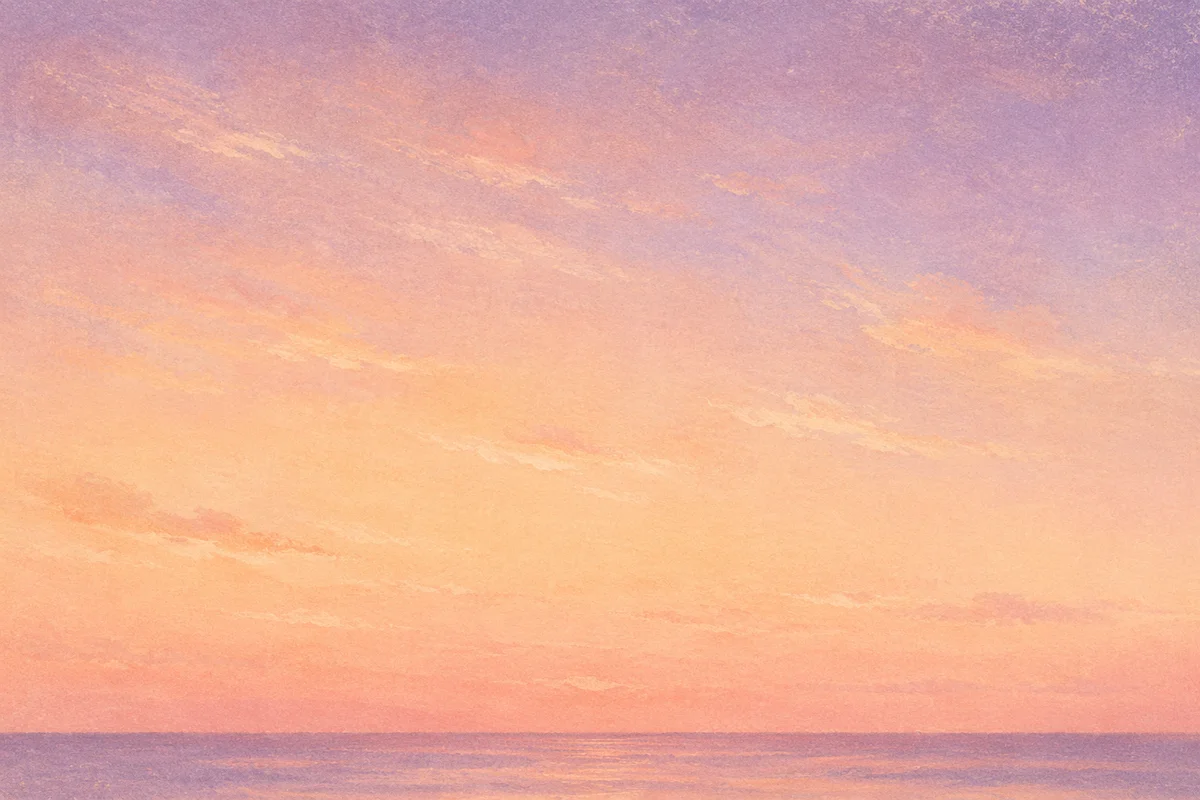 Peaceful Pastel Sunset Sky Background