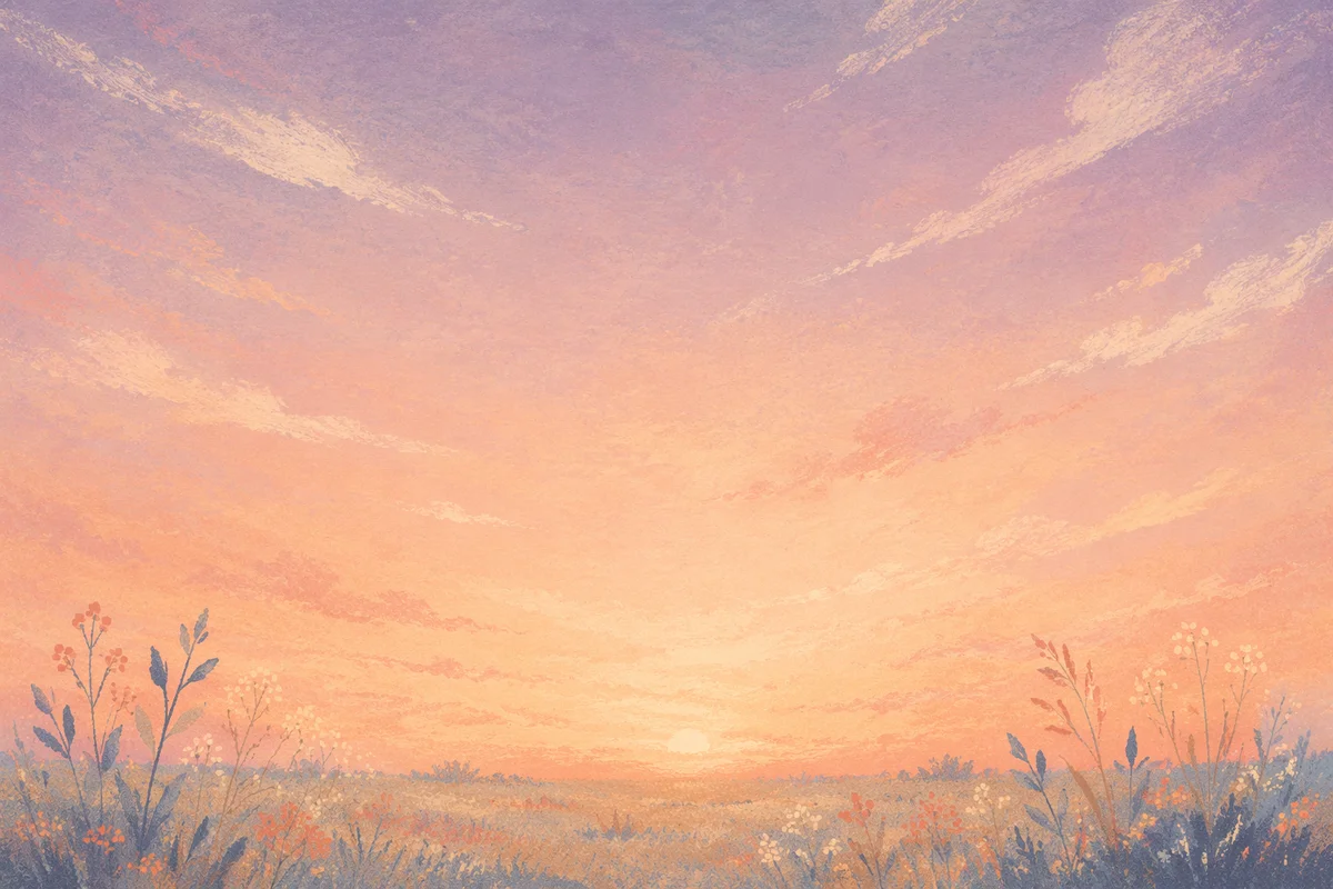 Peaceful Pastel Dawn Horizon Background