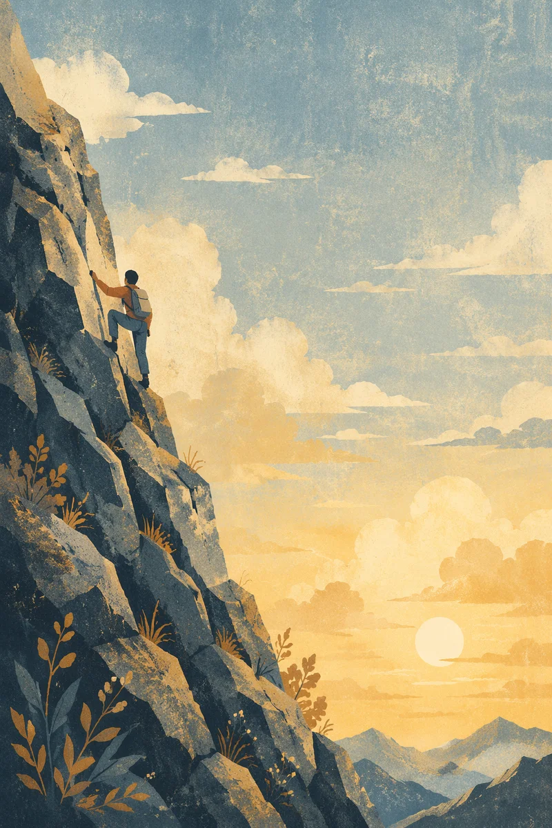 Philippians 4:13 Strength Mountain Ascent Background