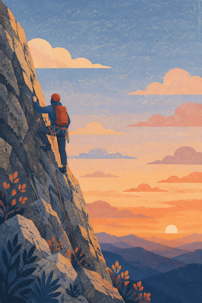 Philippians 4 13 Mountain Climber Background