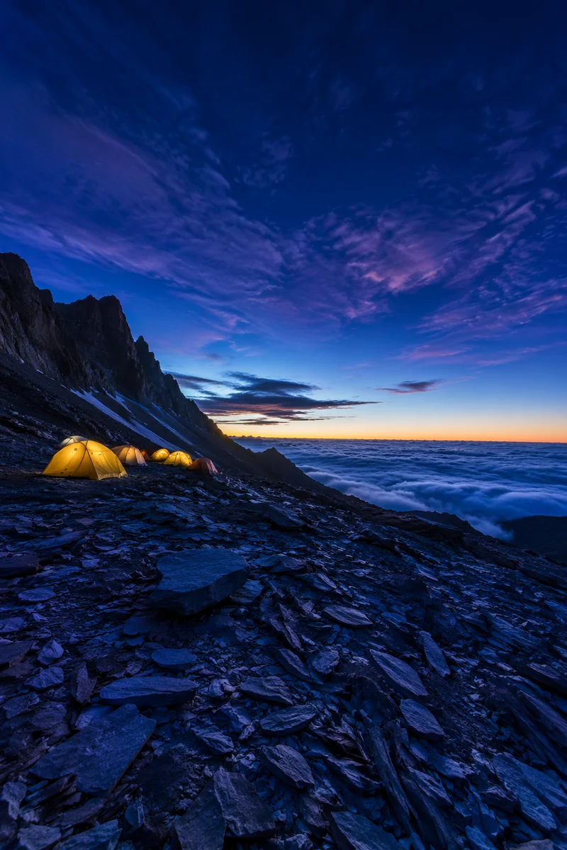 Strength at Dawn Mountain Camp Background