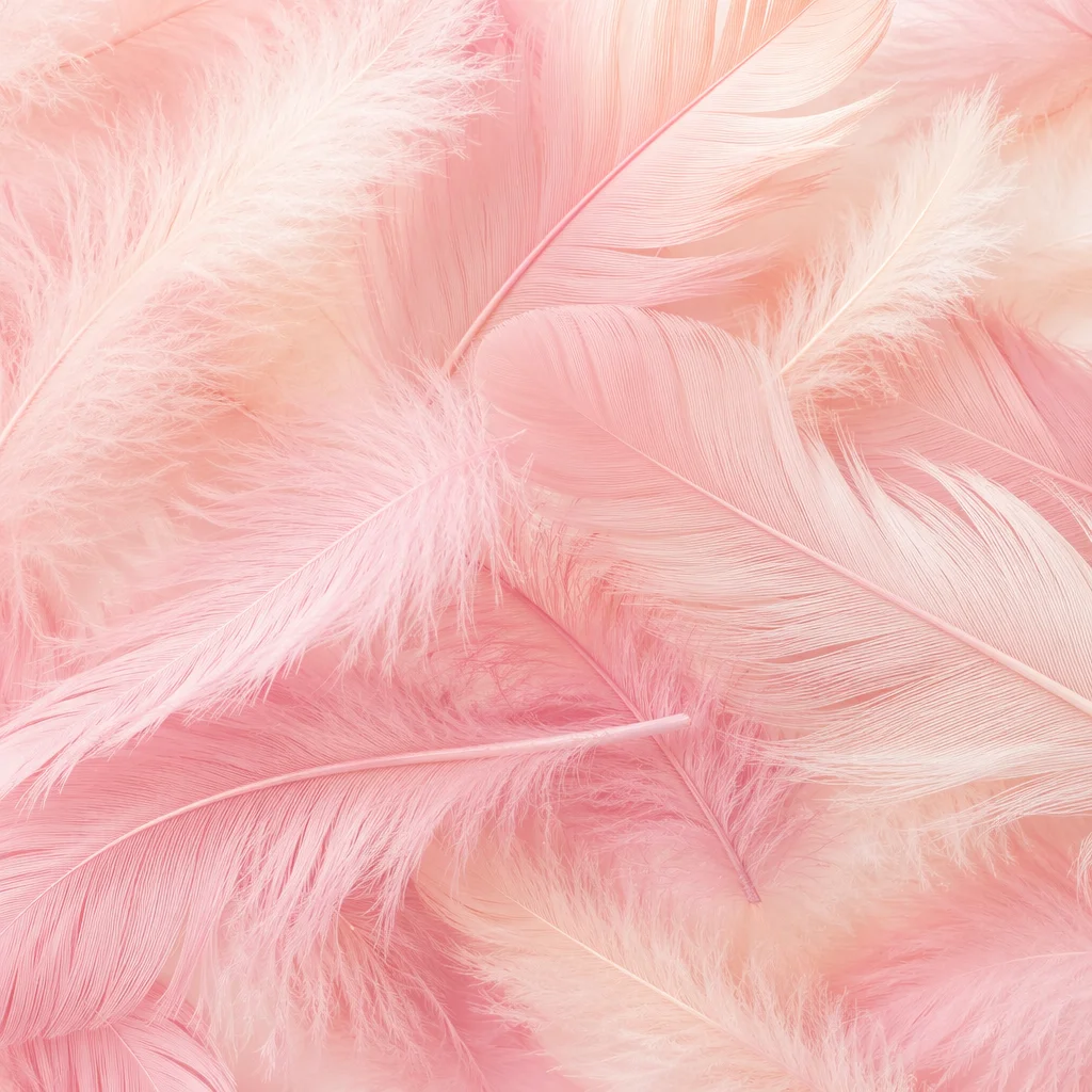 Soft Pastel Pink Feather Background