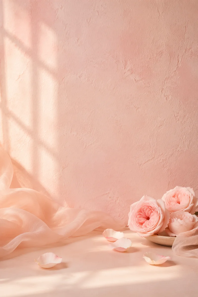 Soft Pink Pastel Feminine Background Scene