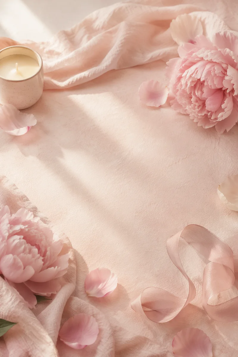 Soft Pastel Pink Feminine Tabletop Background