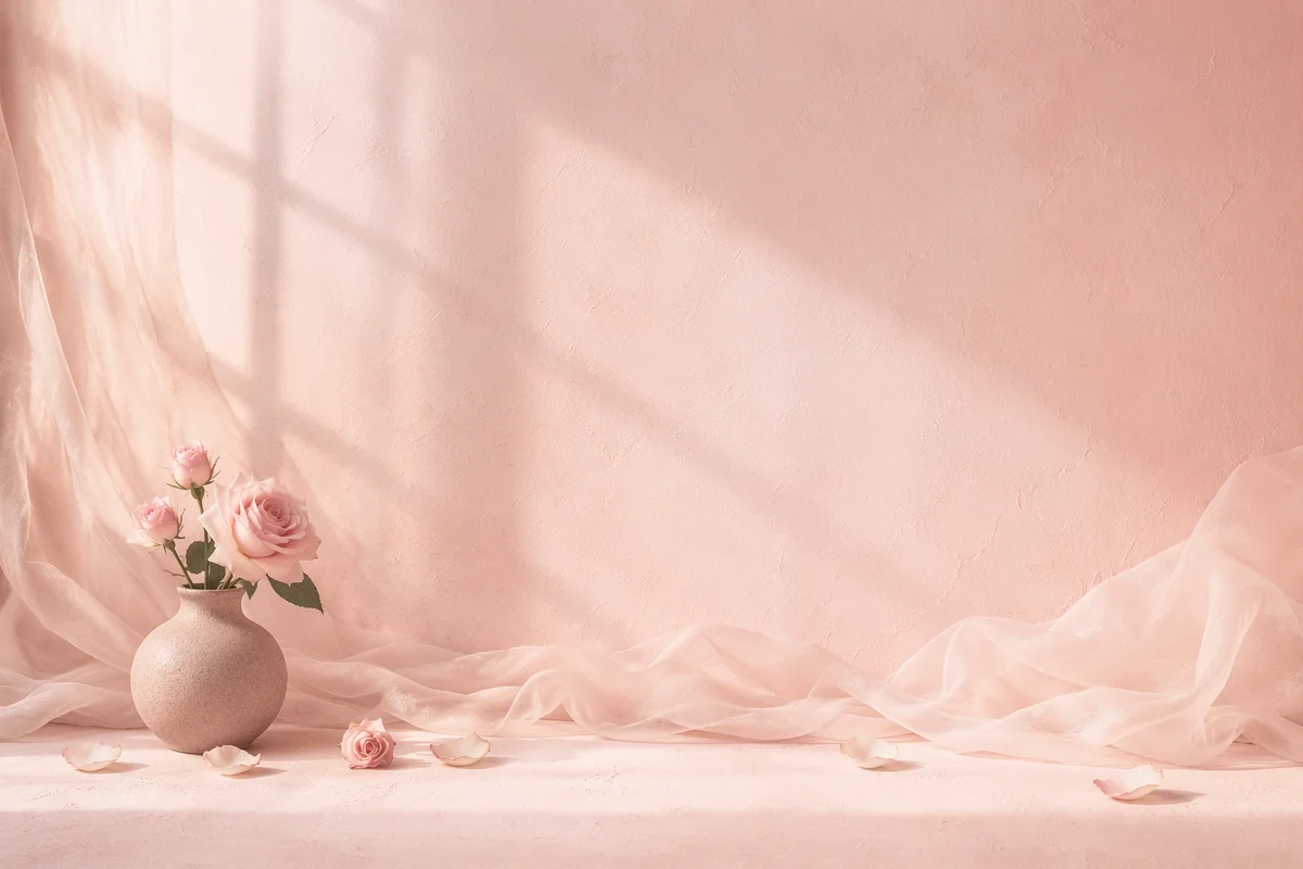 Soft Blush Pink Pastel Background Scene
