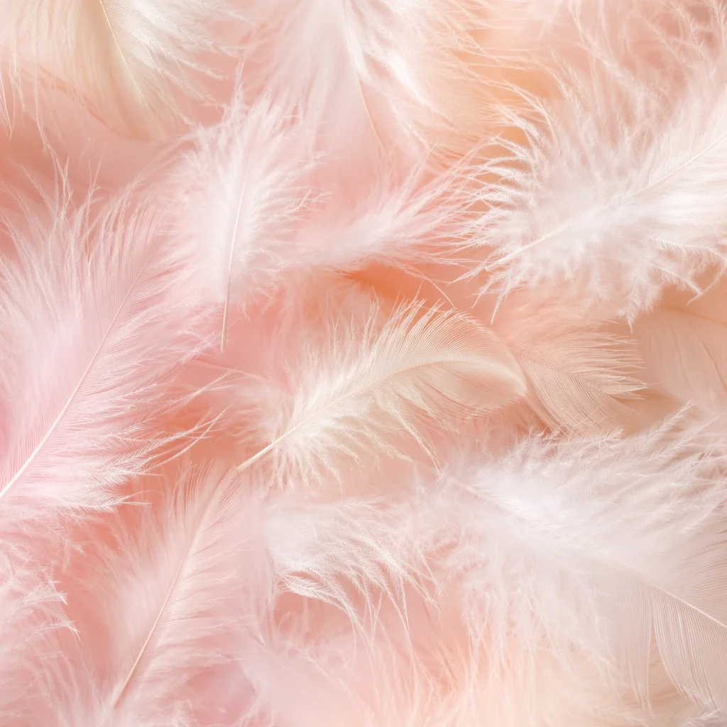 Soft Pink Feather Pastel Background