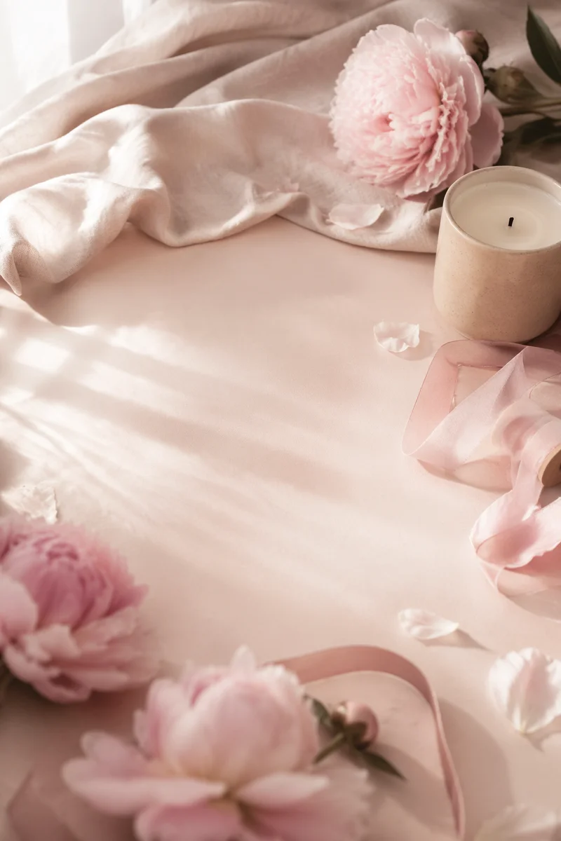 Soft Pastel Pink Feminine Tabletop Background