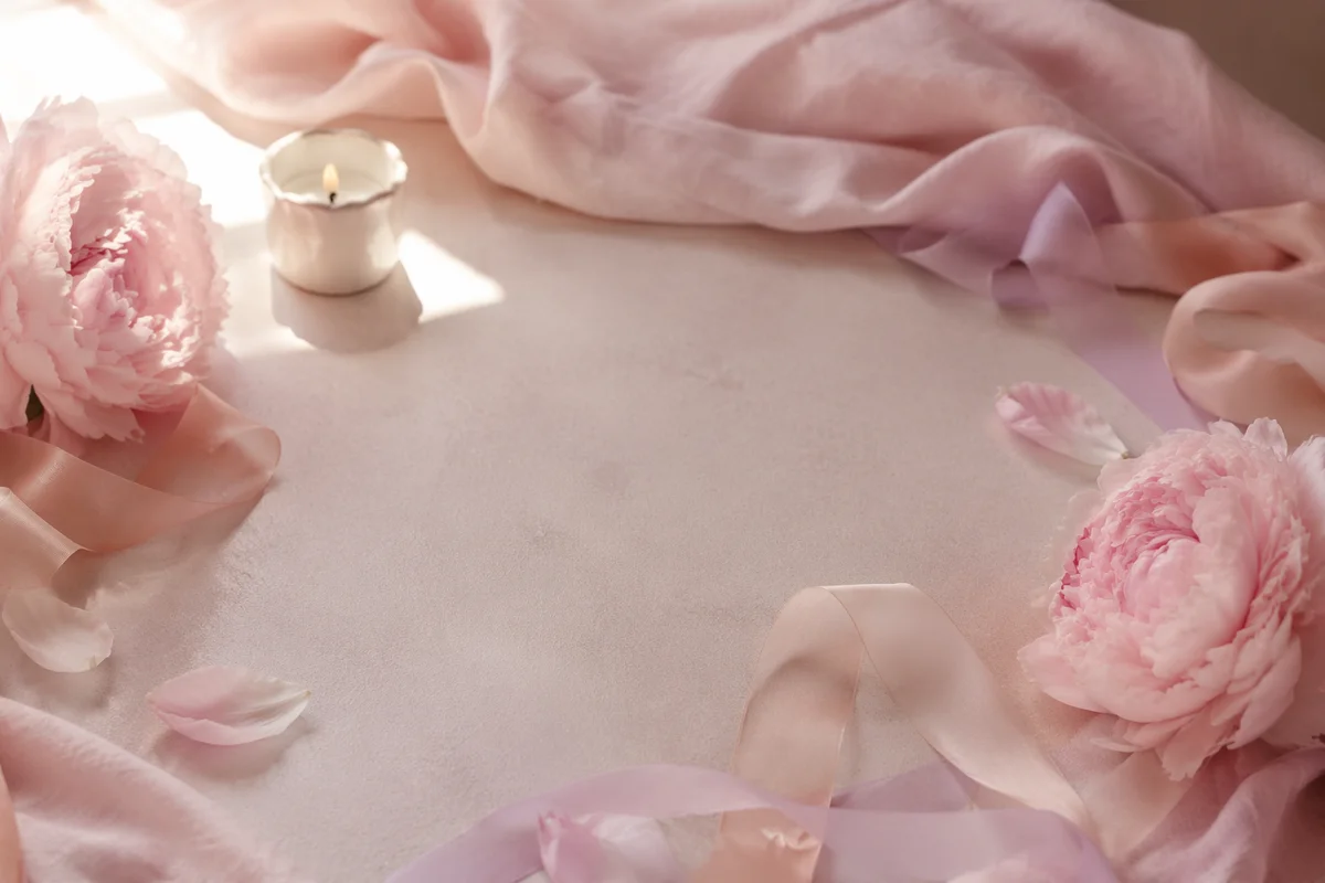 Soft Pastel Pink Feminine Tabletop Background
