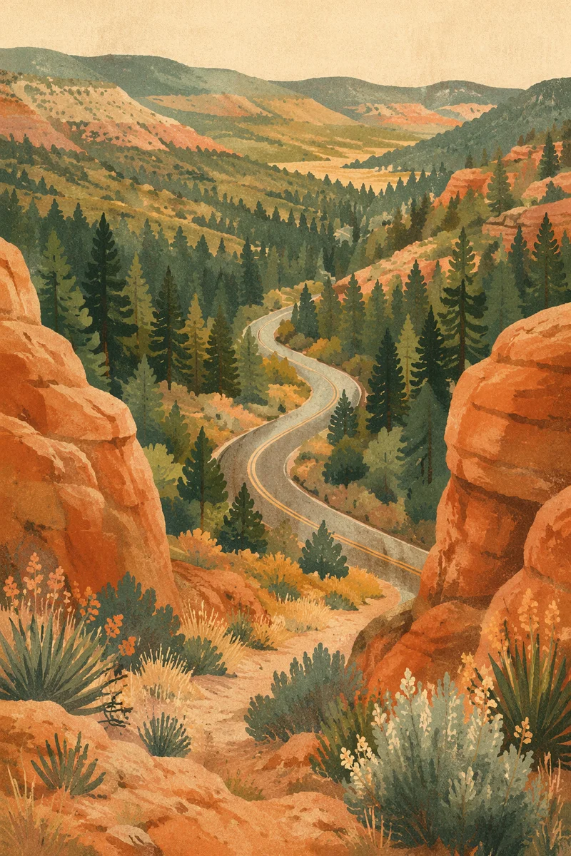 Trusting Path Through Canyon Forest Road