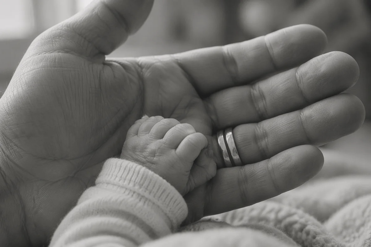 Fearfully Wonderfully Made Baby Hand Background