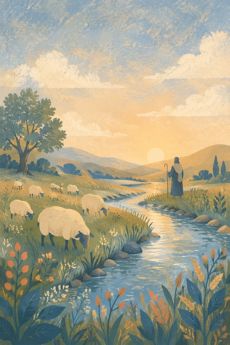 Psalm 23 Shepherd by Still Waters