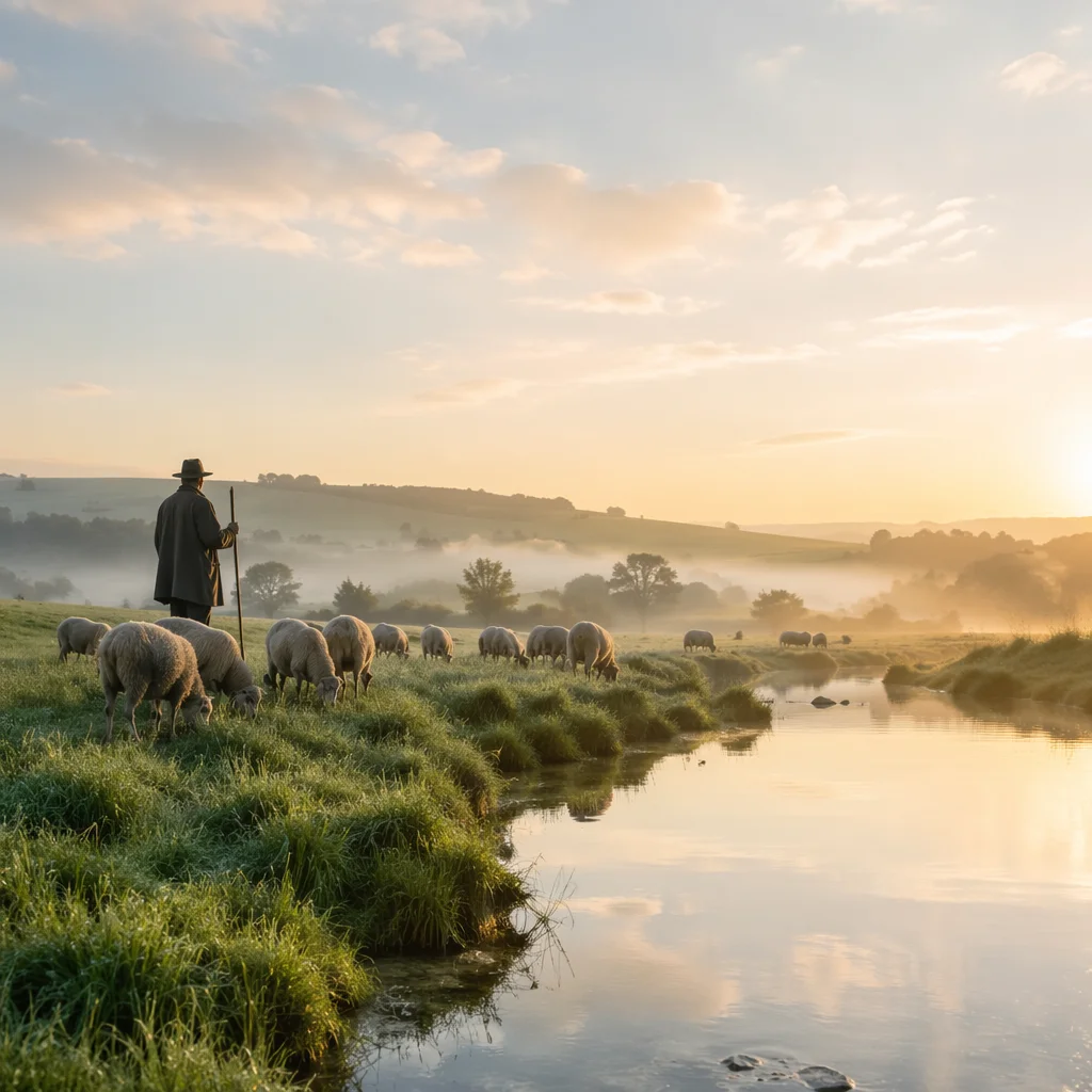 Psalm 23 Shepherd by Still Waters