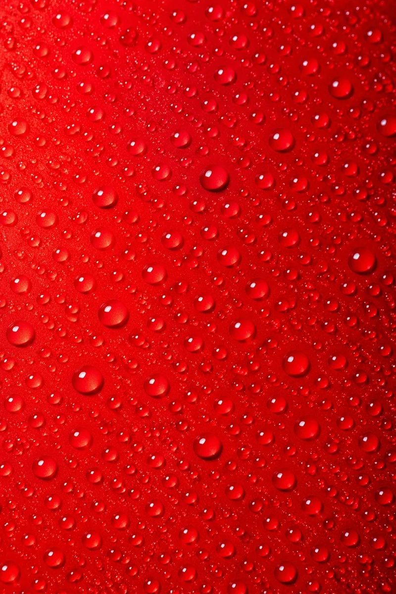 Vibrant Red Water Droplet Background