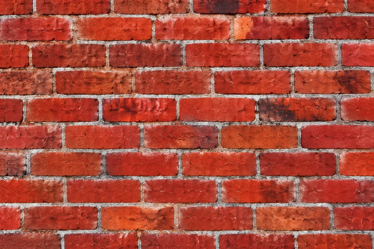Bold Vibrant Red Brick Wall Background
