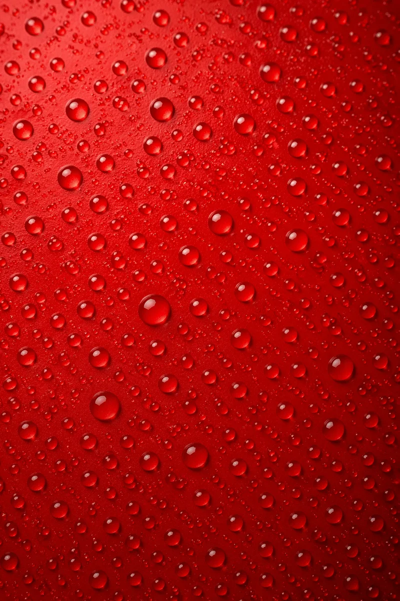 Vibrant Red Water Droplet Background