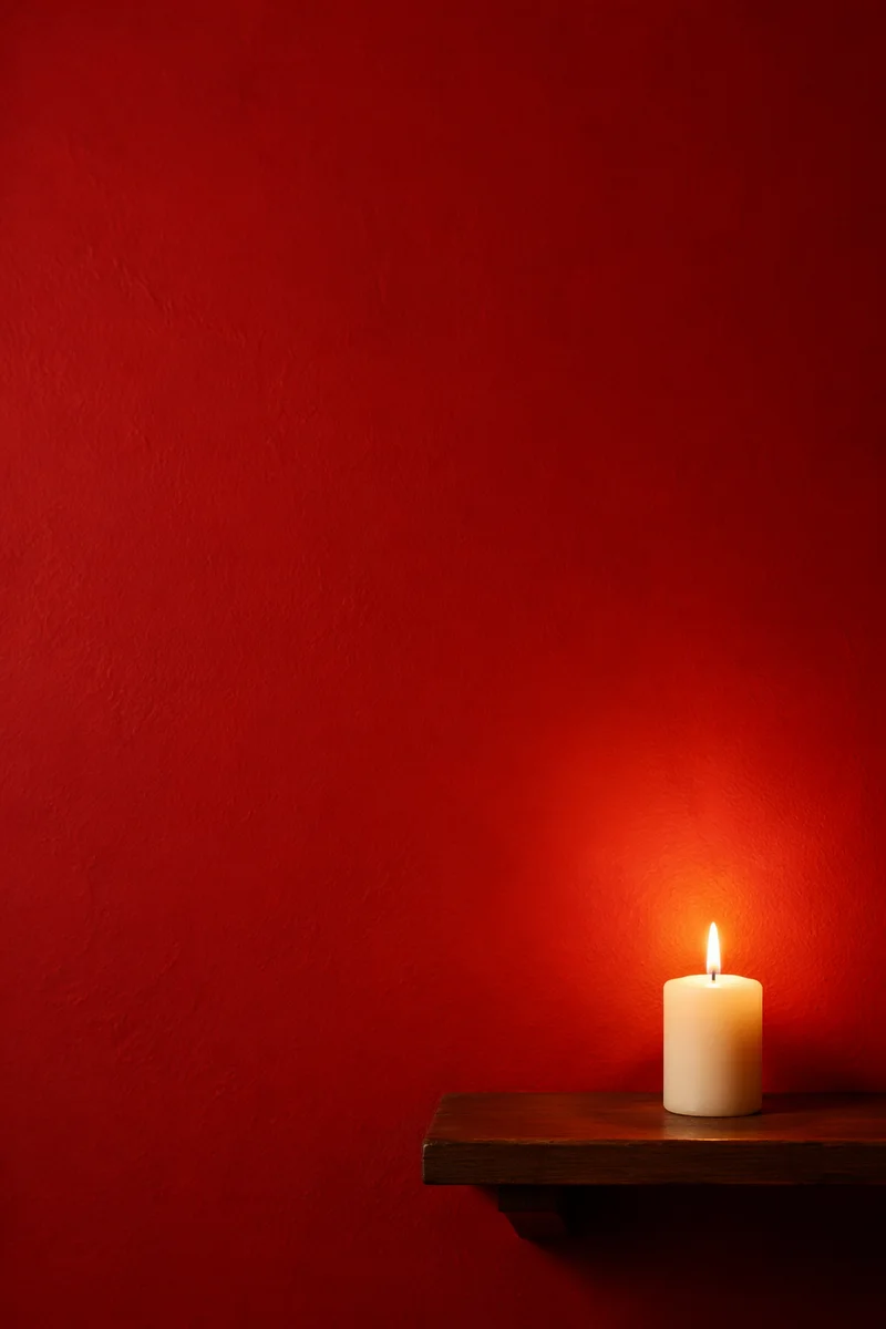 Vibrant Red Prayer Candle Background